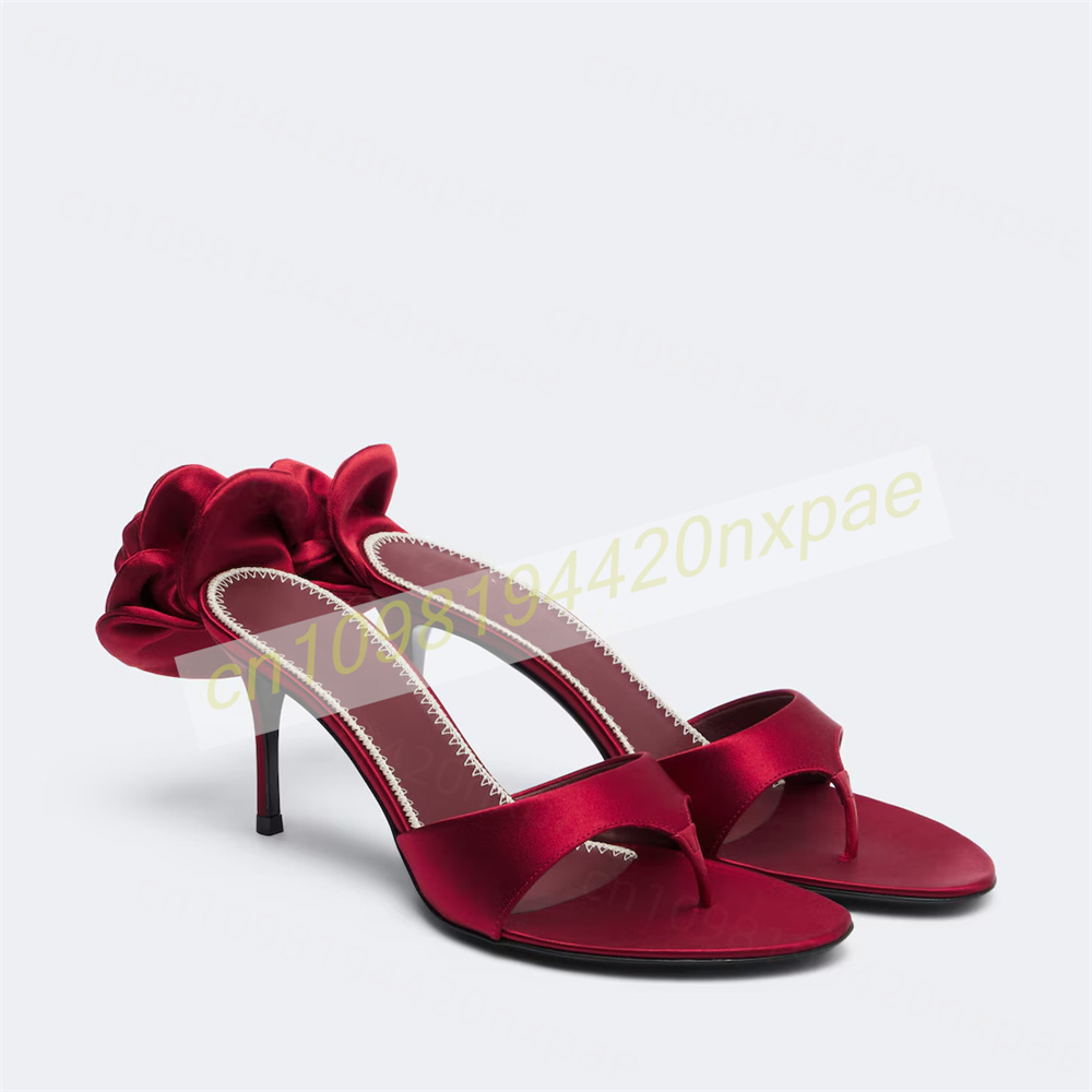 Slip Dress Satin - Sandali da donna rosso in raso