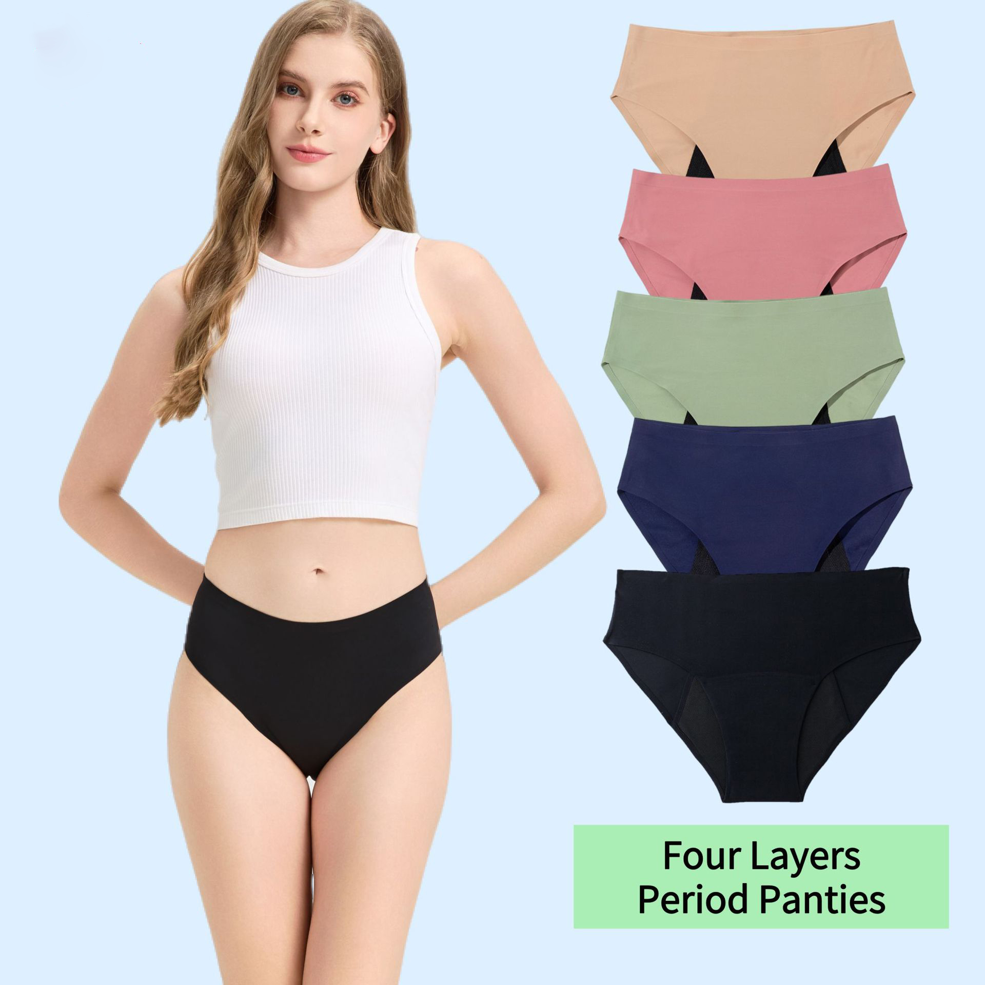 Period Panty Absorbent - Mutandine Mestruali da Donna con Capacità